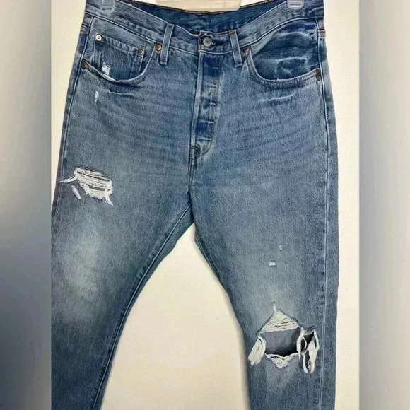LEVIS Premium 501 S Skinny Distressed Jeans 31 - Picture 4 of 9